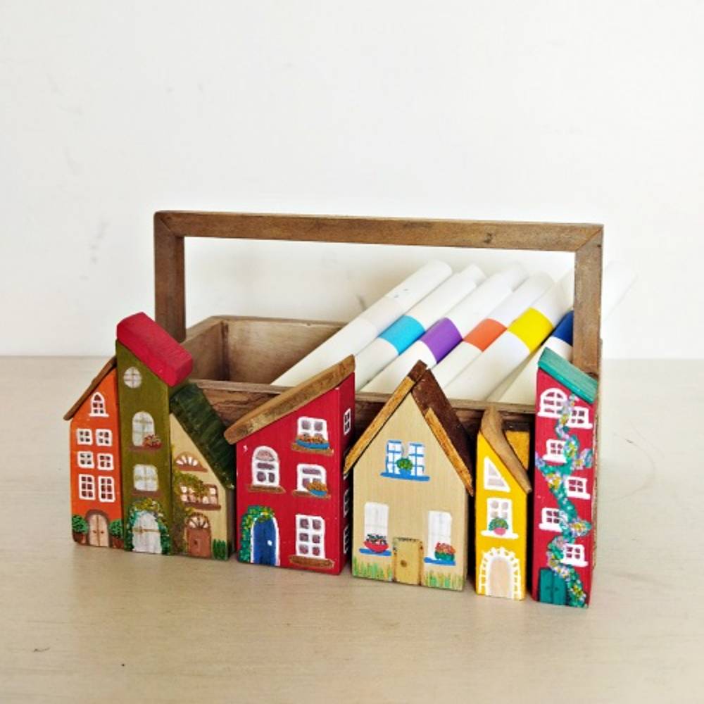 Ağaç Evli Ahşap Sepet K2158