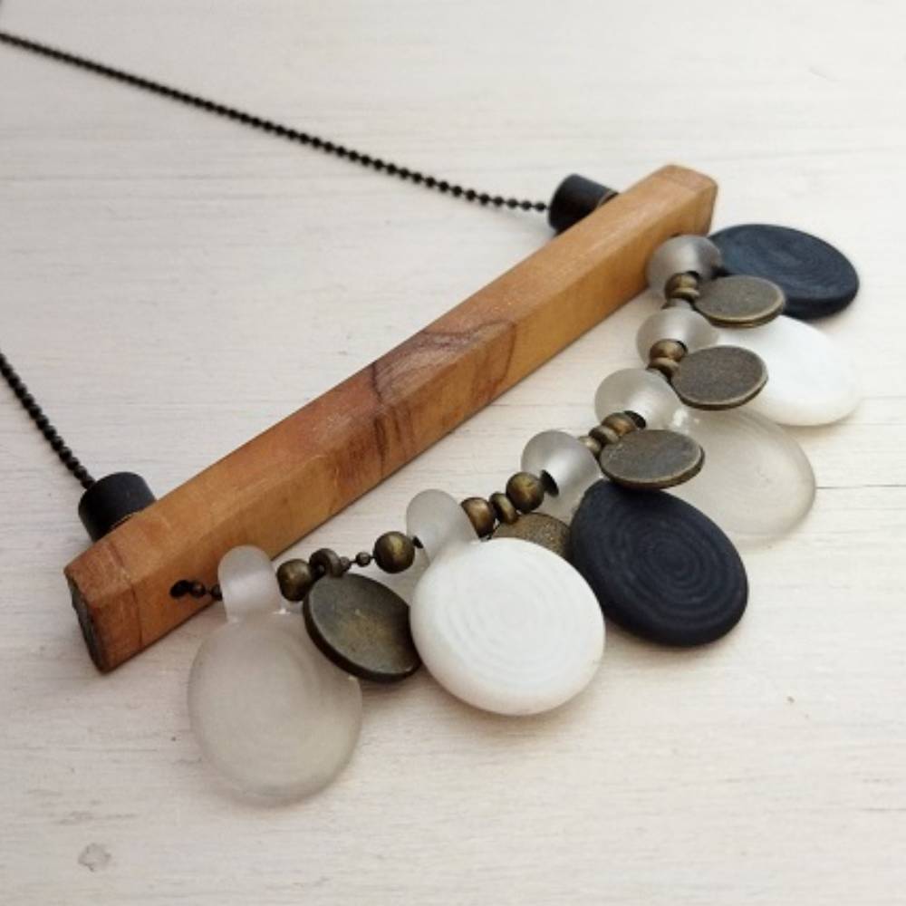 Zeytin Ağacı & Cam Boncuk Kolye K2607