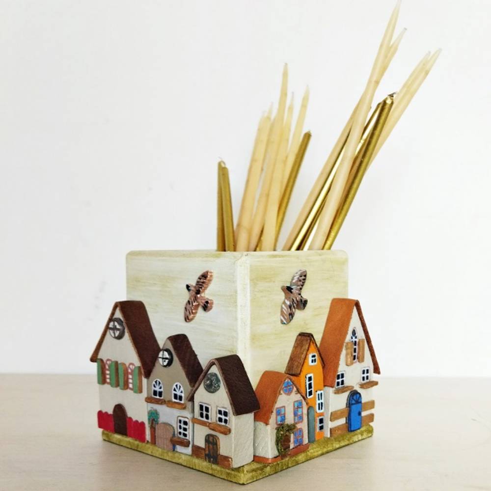 Ağaç Evli Kalemlik Saksı K2151